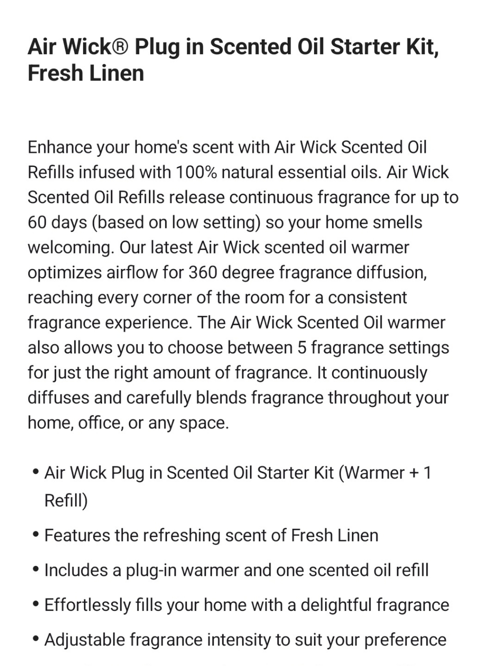 ๐ฎ3/$15 Air Wick Plug-In Air Freshener Warmer Starter Kit Fresh Linen - Picture 8 of 9